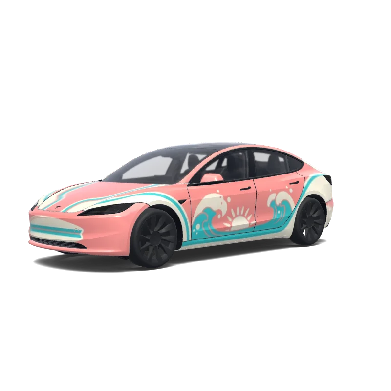 Tesla Model 3 (2024+ Standard/Premium) custom wrap design