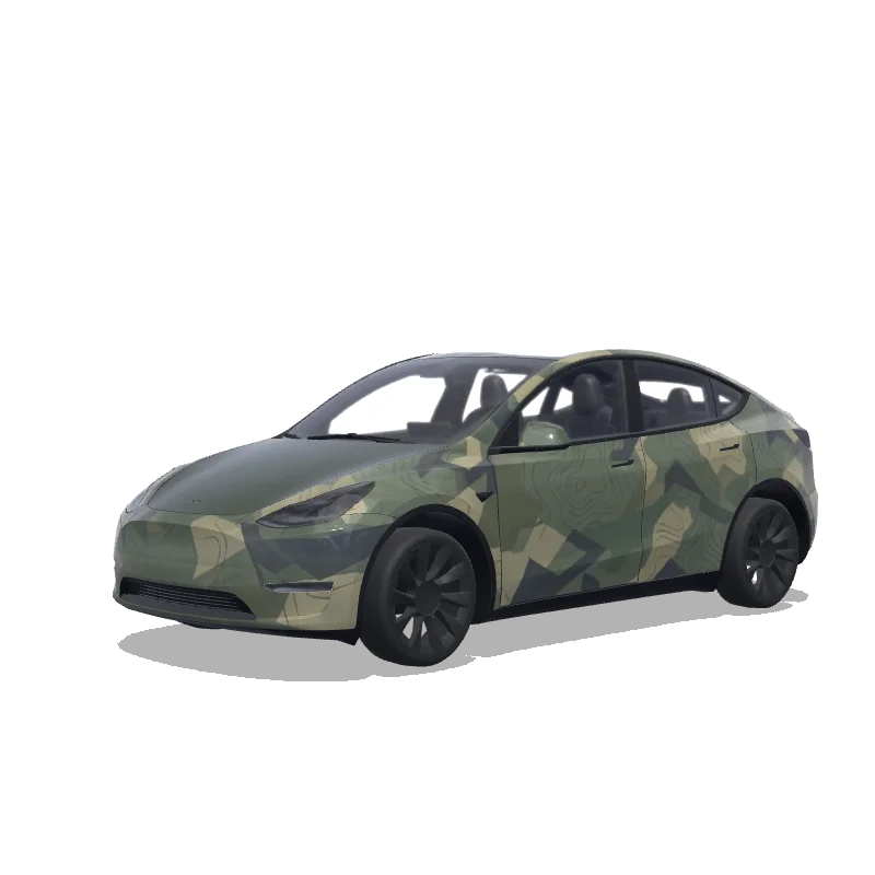Tesla Model Y tilpasset wrap-design