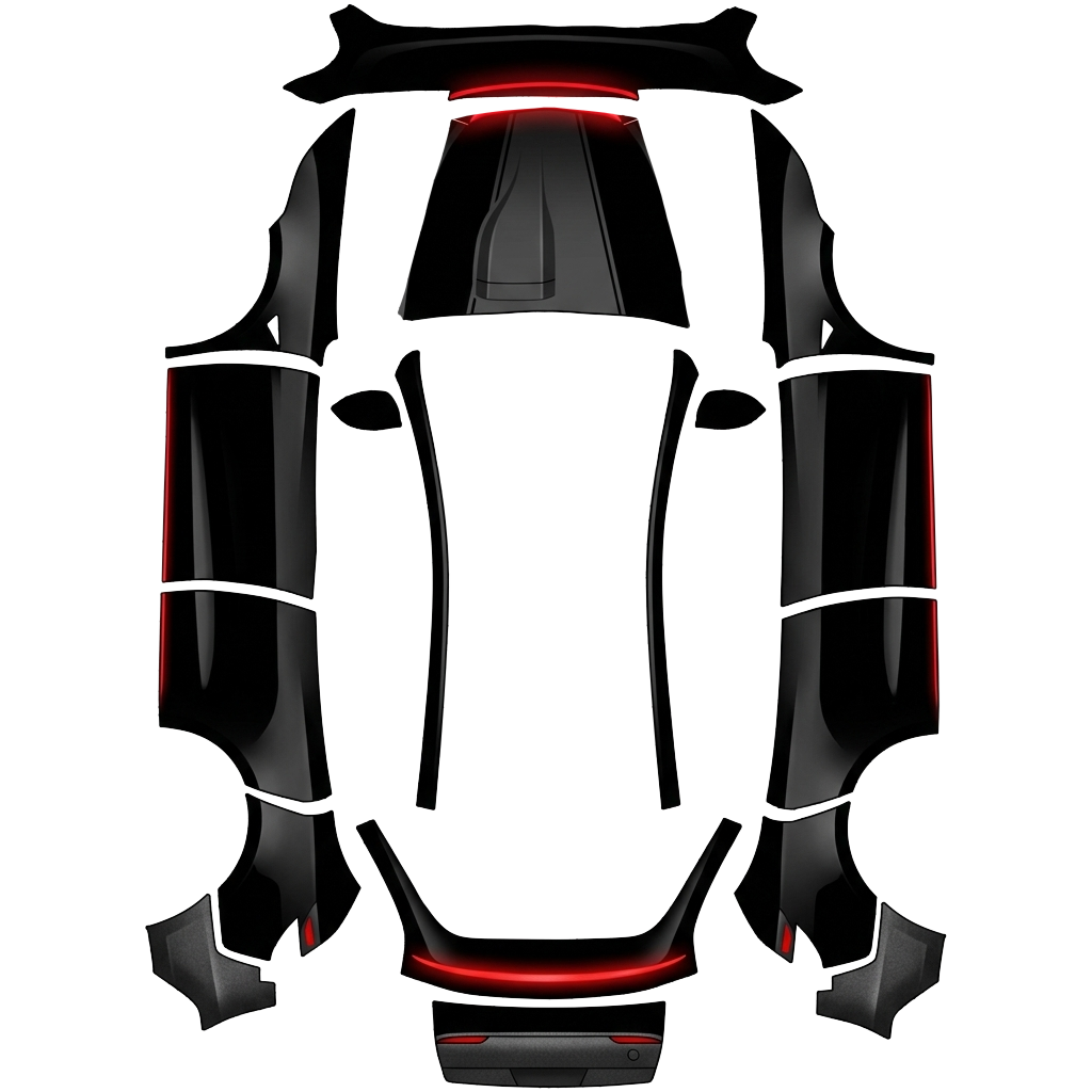 Model Y Wrap Design - flat wrap PNG for Model Y (2025+ Standard) Paint Shop