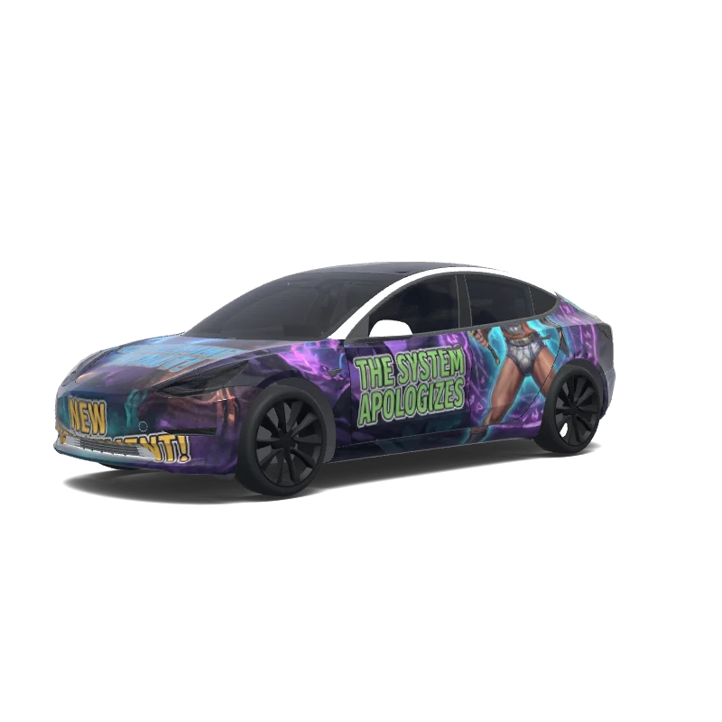 Tesla Model 3 custom wrap design