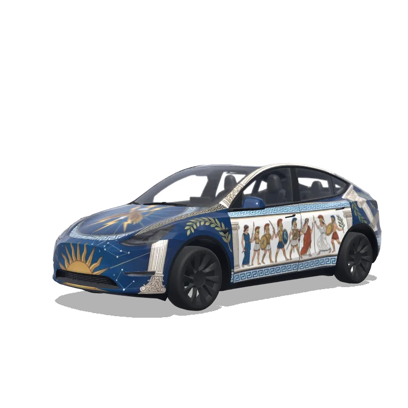 Tesla Model Y custom wrap design
