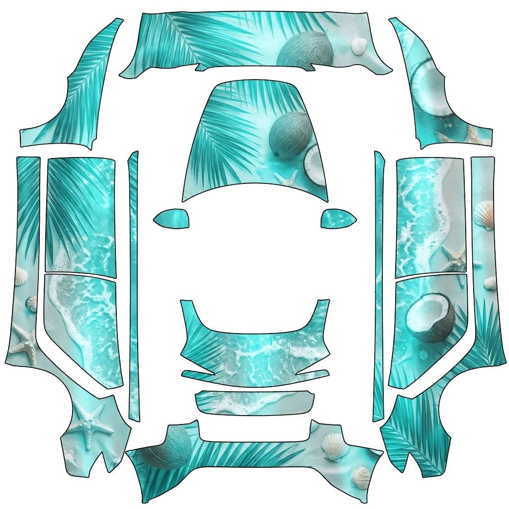 Model 3 Folierungsdesign - flat wrap PNG for Model 3 (2024+ Standard/Premium) Paint Shop