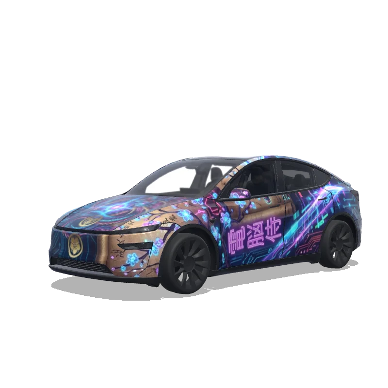 Tesla Model Y (2025+ Premium) custom wrap design