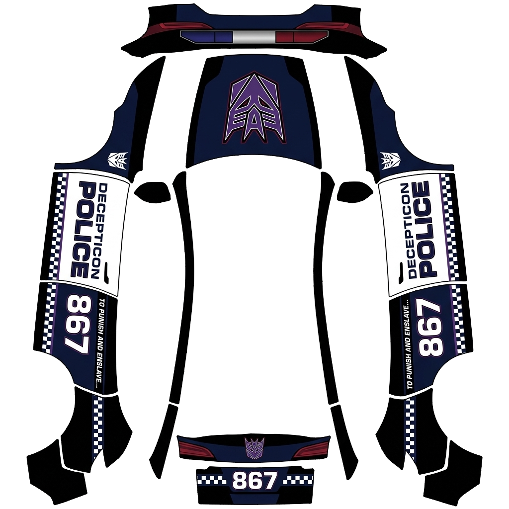 Model Y Wrap Design - flat wrap PNG for Model Y (2025+ Premium) Paint Shop