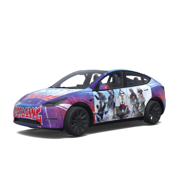 Tesla Model Y custom wrap design