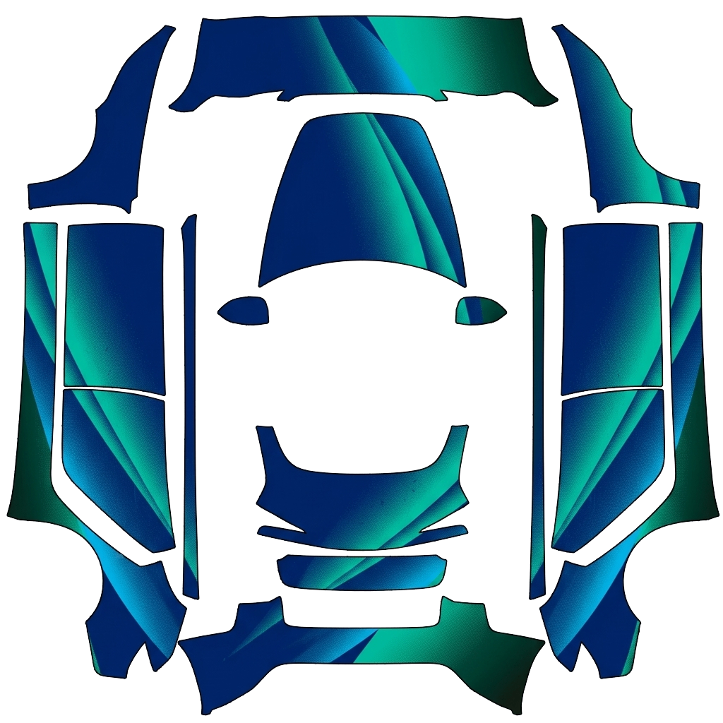 Model 3-folieringsdesign - flat wrap PNG for Model 3 (2024+ Standard/Premium) Paint Shop