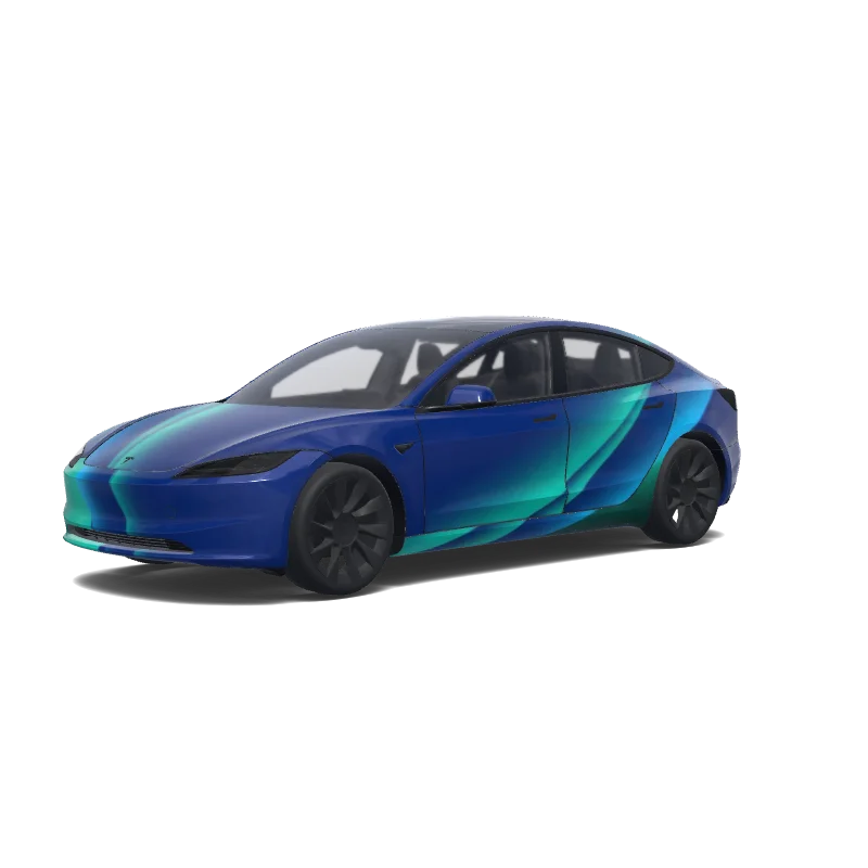 Tesla Model 3 (2024+ Standard/Premium) custom wrap design