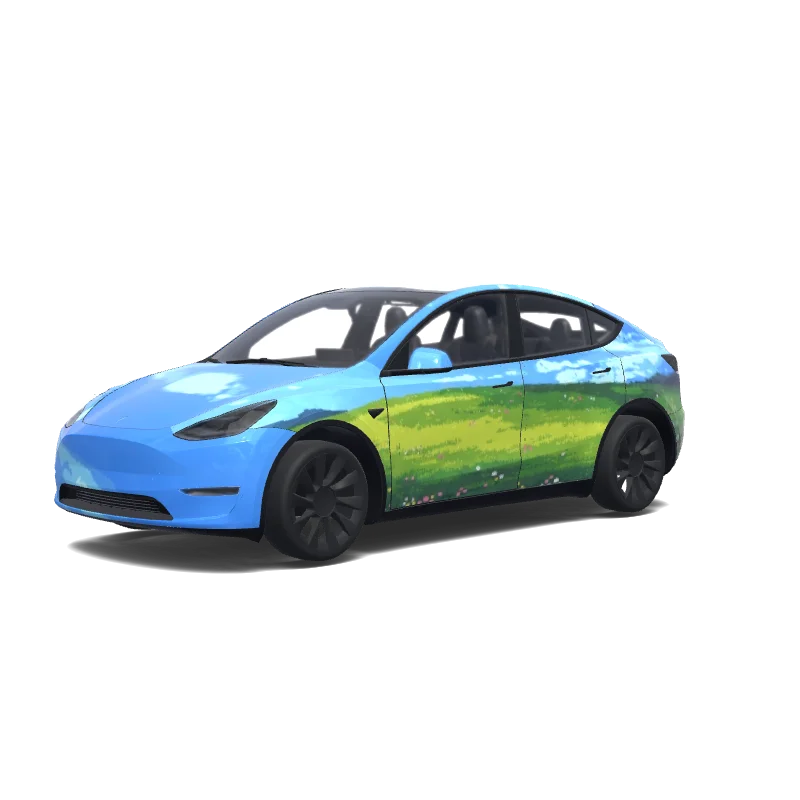 Tesla Model Y custom wrap design