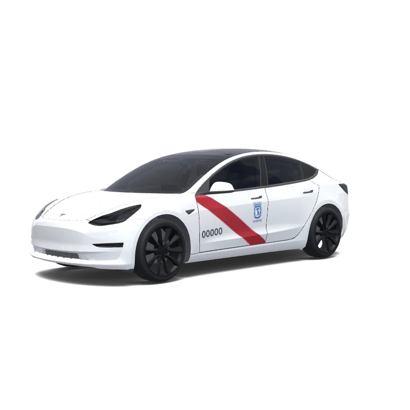 Taxi Madrid - Tesla Model 3 wrap