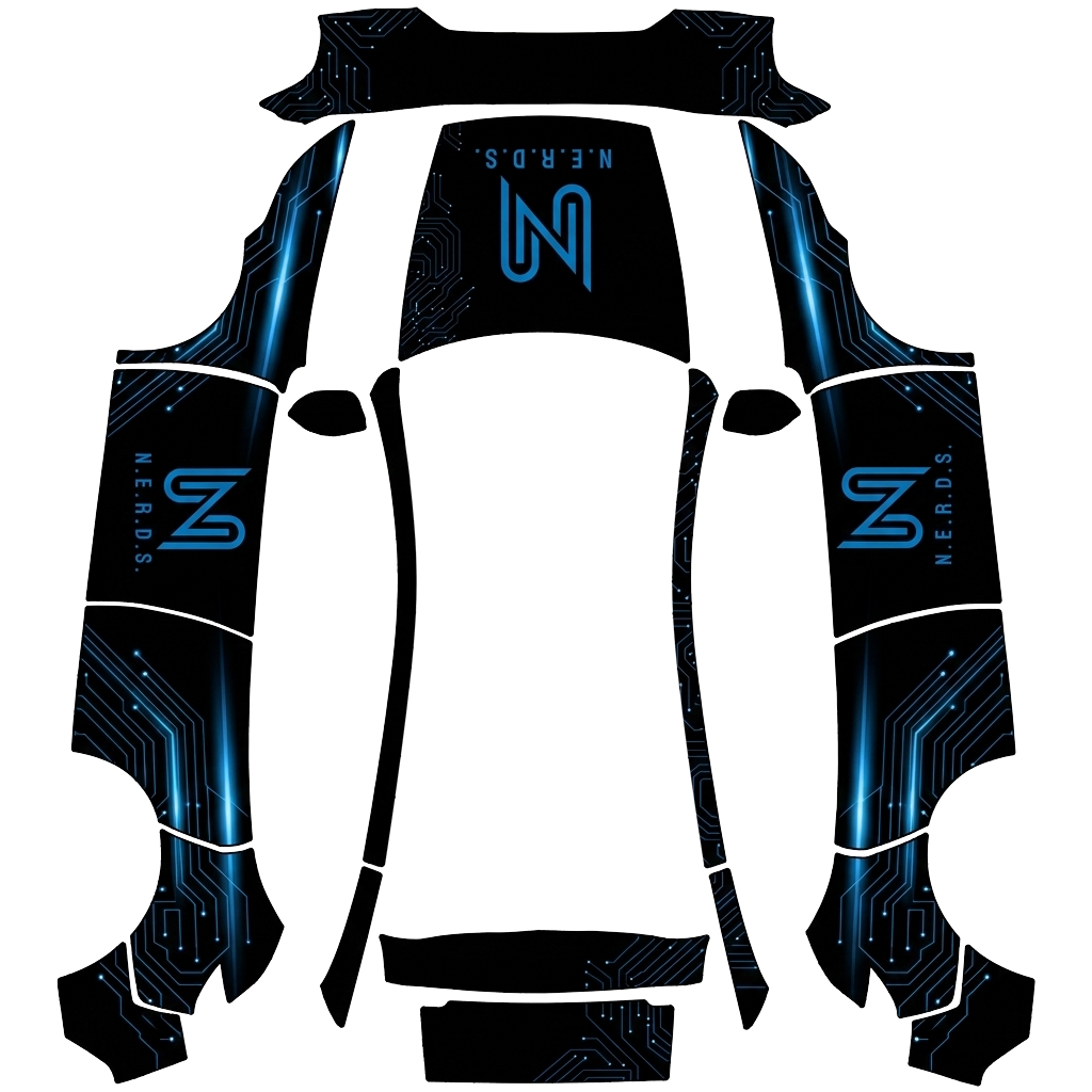 Model Y-folieringsdesign - flat wrap PNG for Model Y (2025+ Premium) Paint Shop