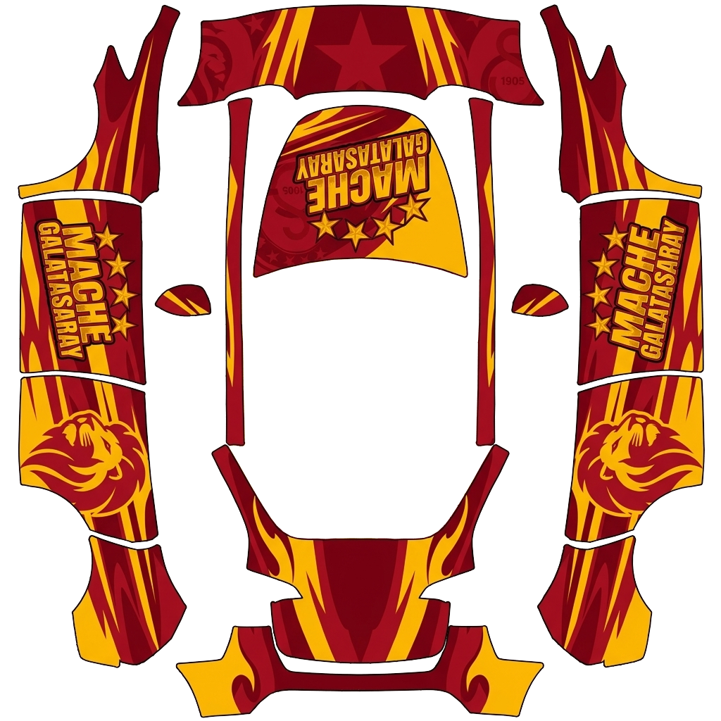 Diseño de vinilo para Model Y - flat wrap PNG for Model Y Paint Shop