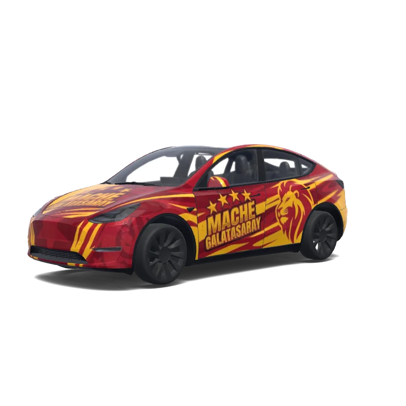 Tesla Model Y tilpasset wrap-design