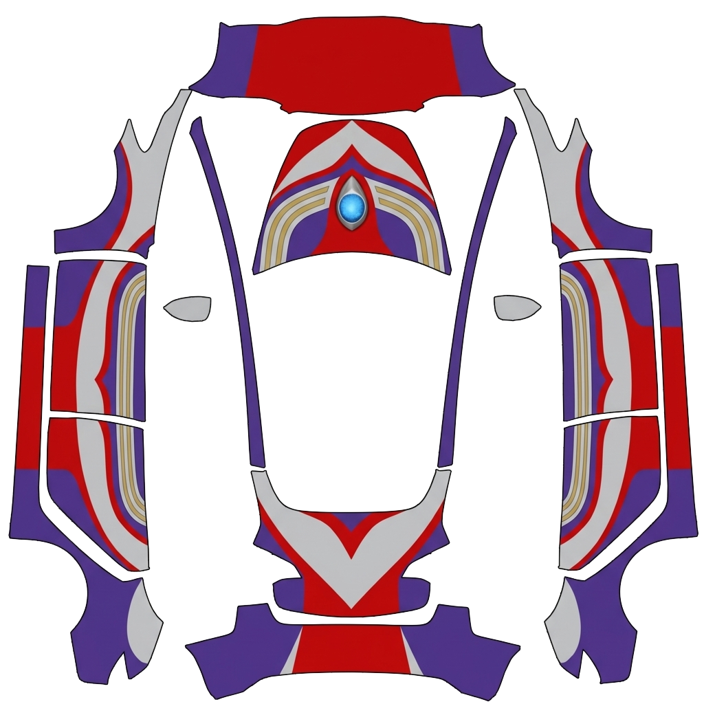 Model 3 Wrap Design - flat wrap PNG for Model 3 Paint Shop