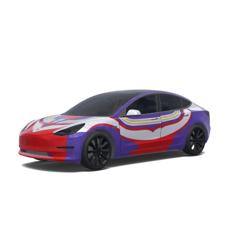 Tesla Model 3 custom wrap design
