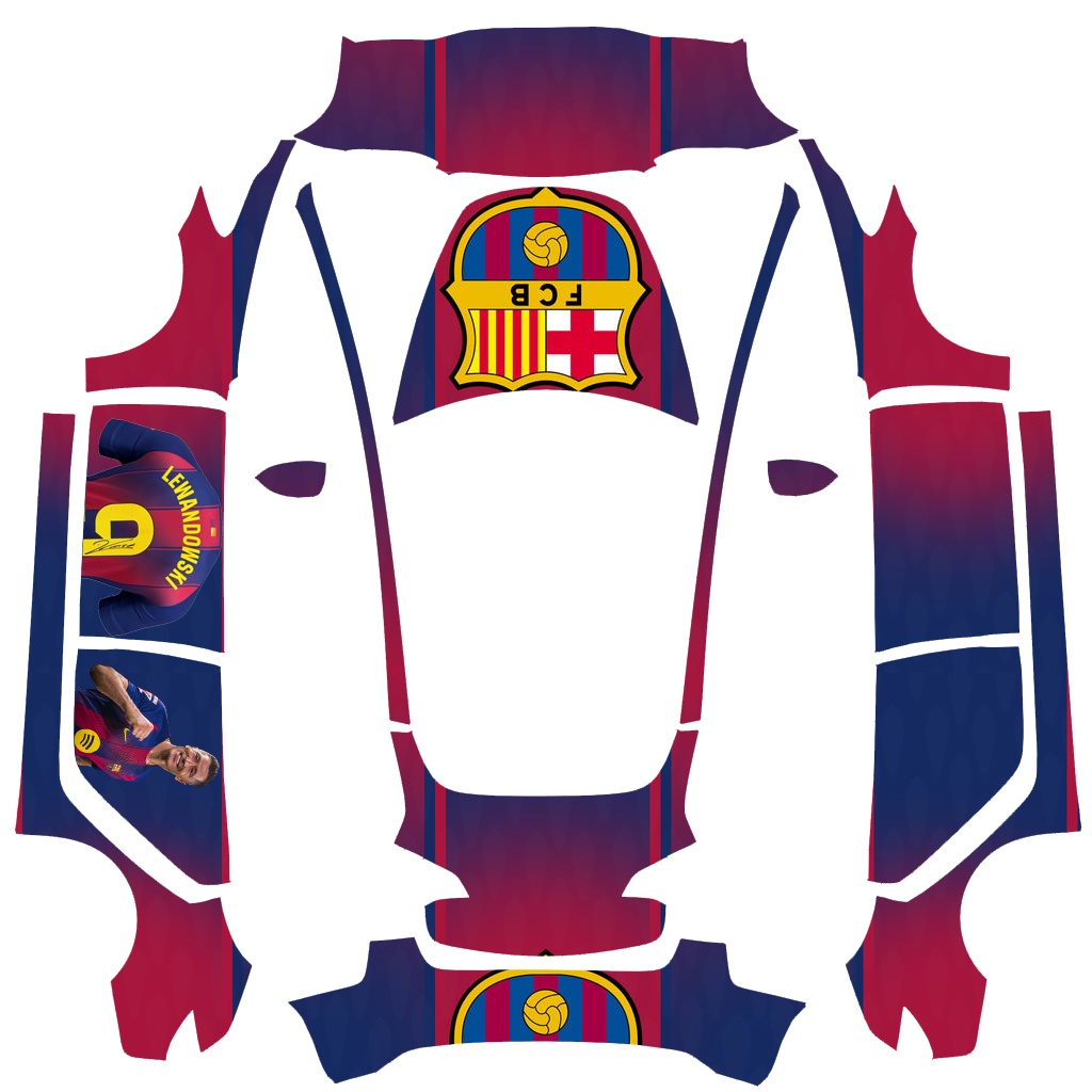FC Barcelona - flat wrap PNG for Model 3 Paint Shop