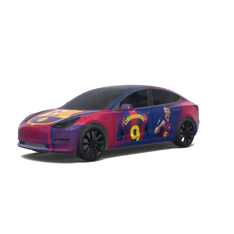 FC Barcelona - Tesla Model 3 wrap