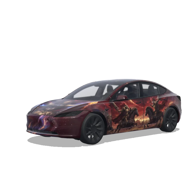 Tesla Model 3 (2024+ Standard/Premium) custom wrap design