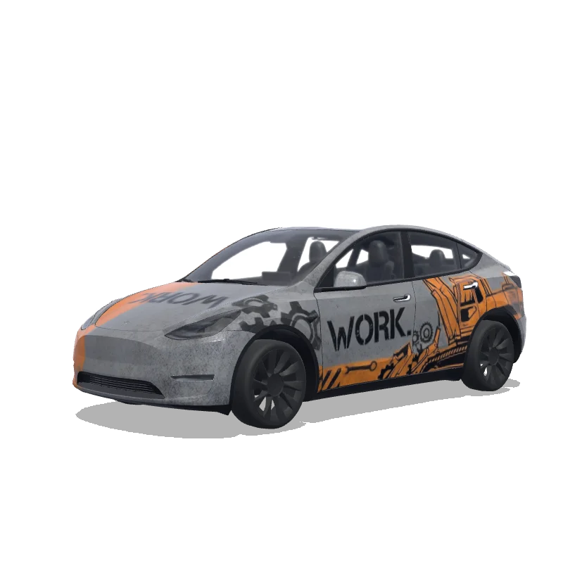 Tesla Model Y custom wrap design