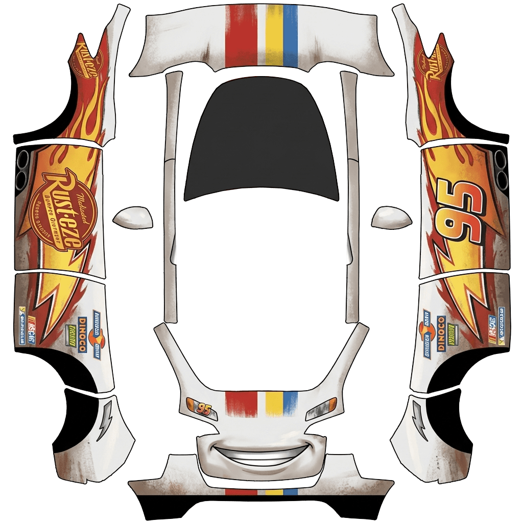 Model Y Folierungsdesign - flat wrap PNG for Model Y Paint Shop