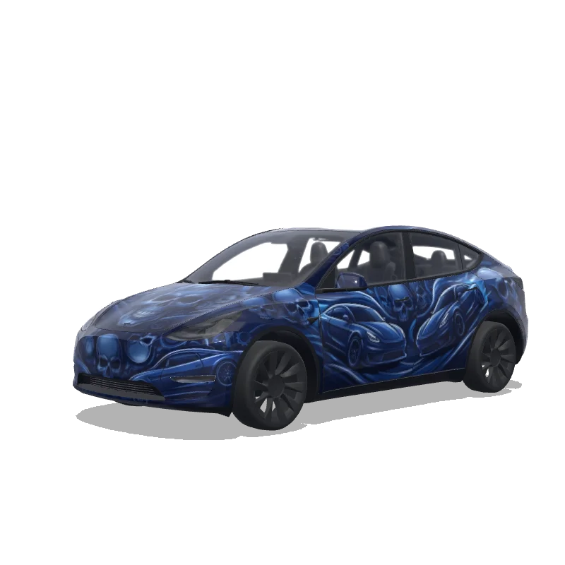 Tesla Model Y custom wrap design