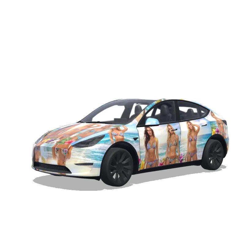 Tesla Model Y custom wrap design