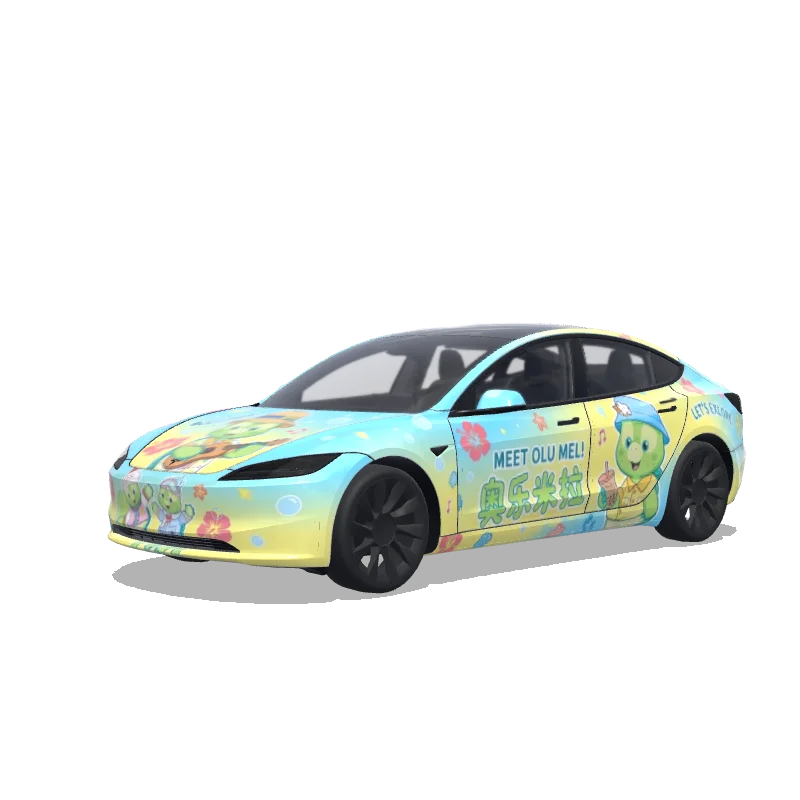 Tesla Model 3 (2024+ Standard/Premium) custom wrap design