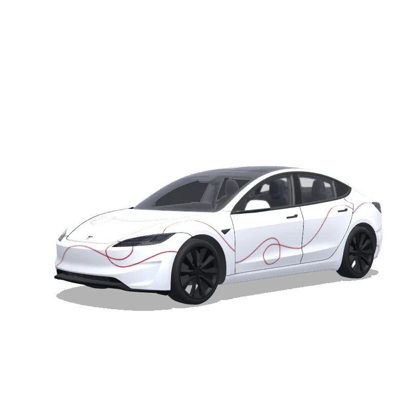 Individuelles Folierungsdesign für Tesla Model 3 (2024+ Performance)