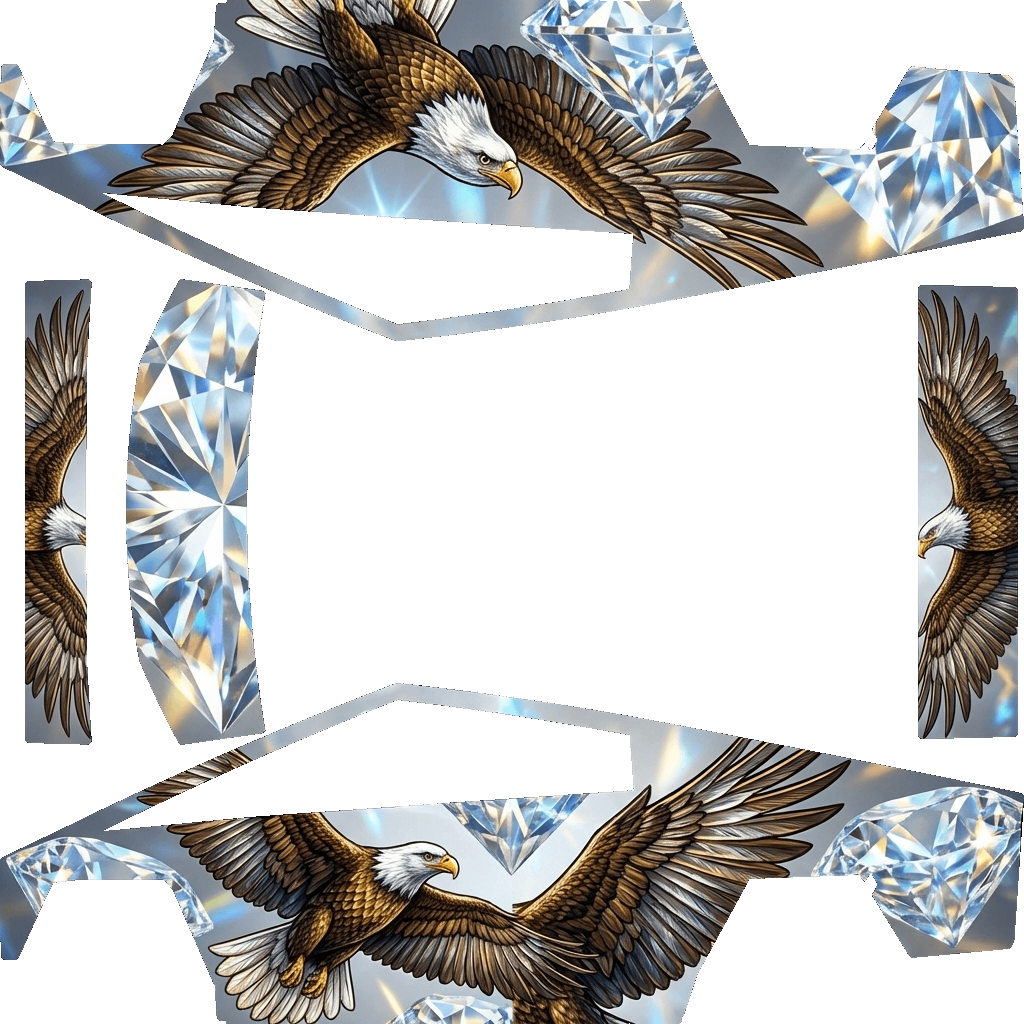 Cybertruck Wrap Design - flat wrap PNG for Cybertruck Paint Shop