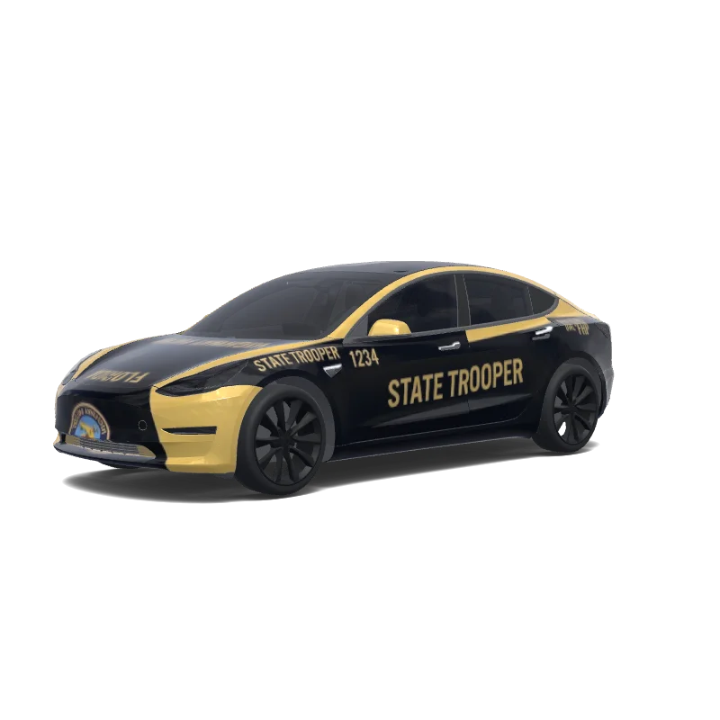 Tesla Model 3 anpassad wrap-design
