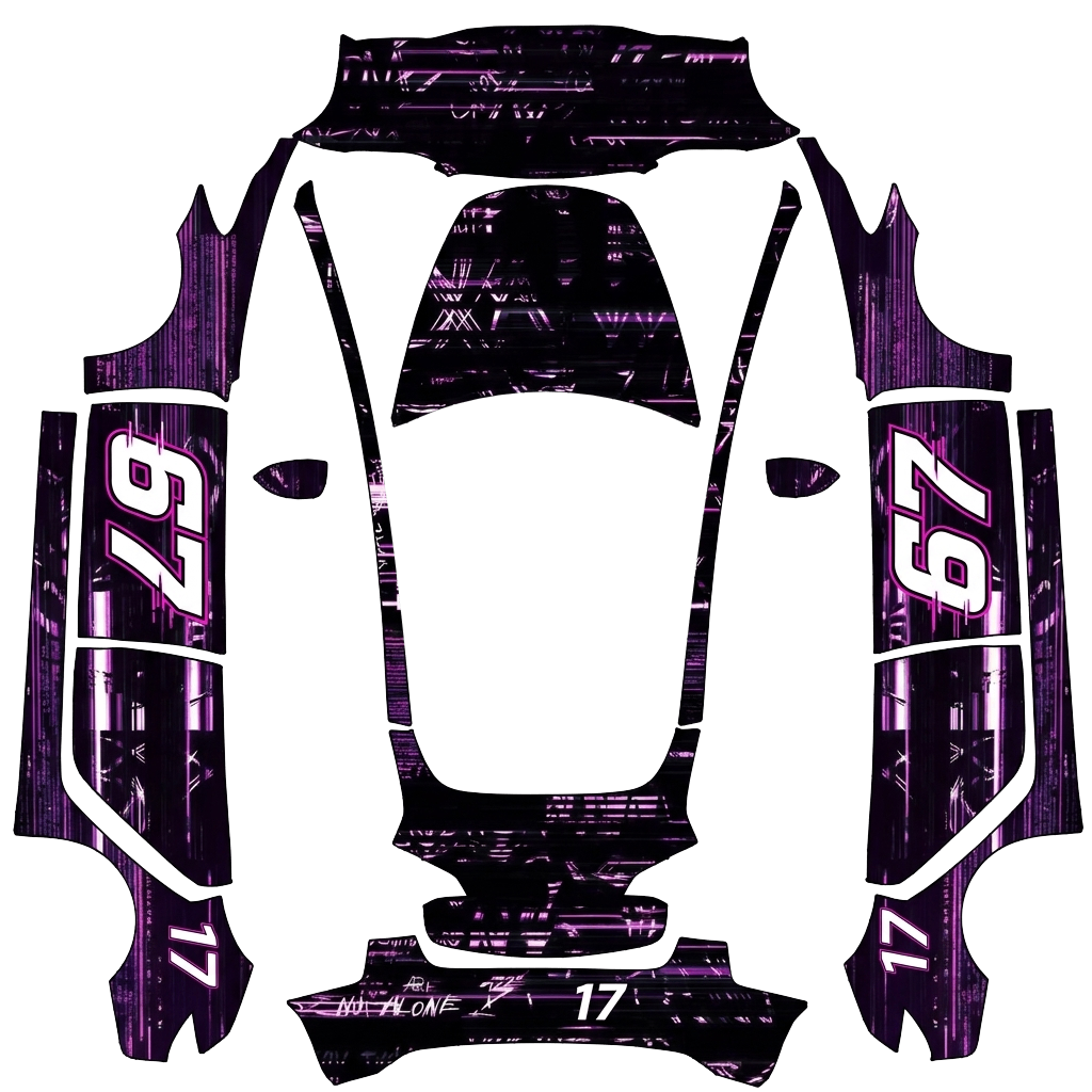 Model 3 Wrap Design - flat wrap PNG for Model 3 Paint Shop