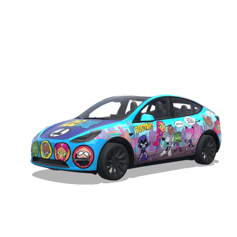 Tesla Model Y custom wrap design
