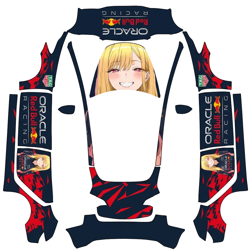 Wrapdesign voor Model 3 - flat wrap PNG for Model 3 Paint Shop