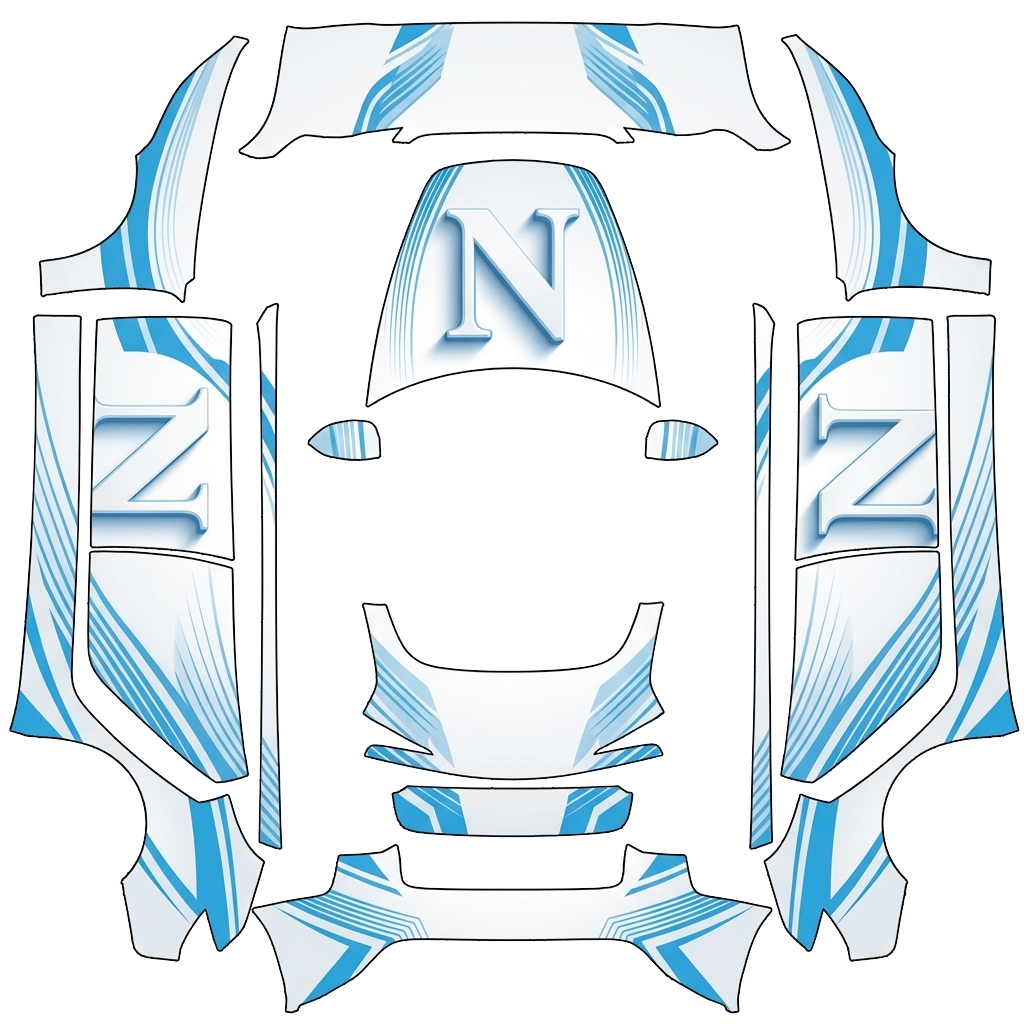 Model 3 Wrap Design - flat wrap PNG for Model 3 (2024+ Standard/Premium) Paint Shop