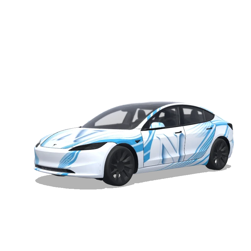 Tesla Model 3 (2024+ Standard/Premium) custom wrap design