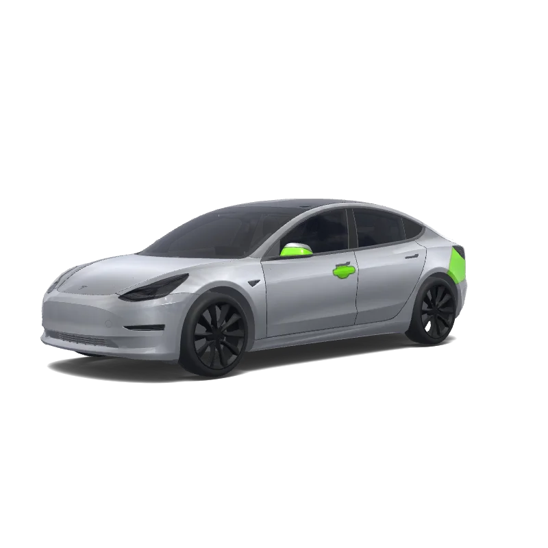 Tesla Model 3 anpassad wrap-design