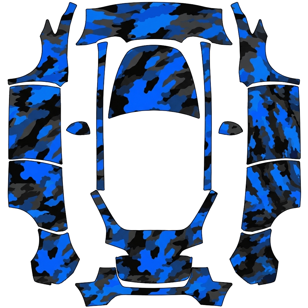 Model Y-folieringsdesign - flat wrap PNG for Model Y Paint Shop