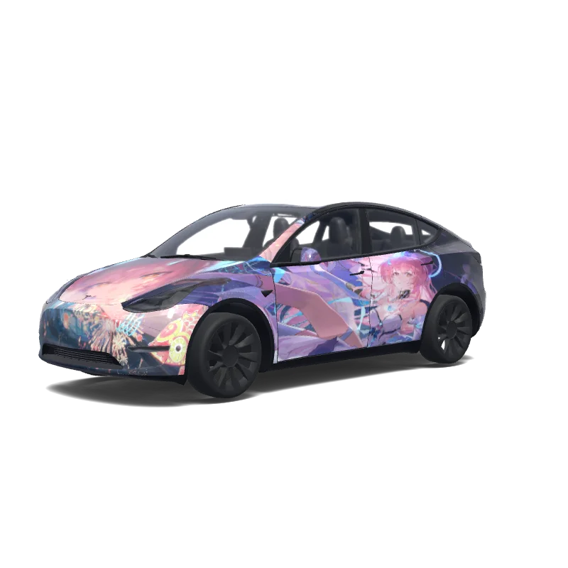 Wuthering Waves Aemeath - Tesla Model Y wrap