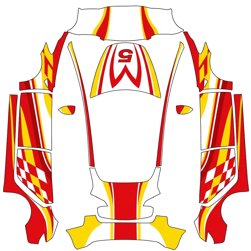 Model 3-folieringsdesign - flat wrap PNG for Model 3 Paint Shop
