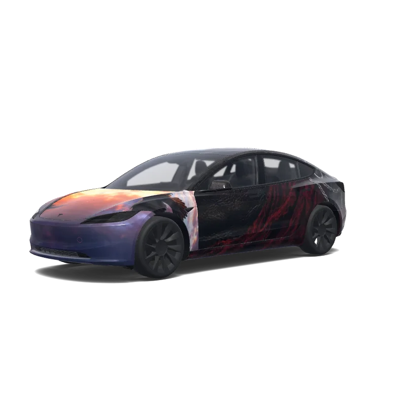Tesla Model 3 (2024+ Standard/Premium) custom wrap design