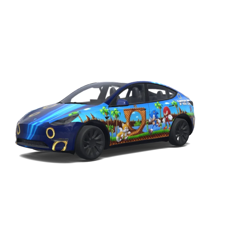 Tesla Model Y custom wrap design
