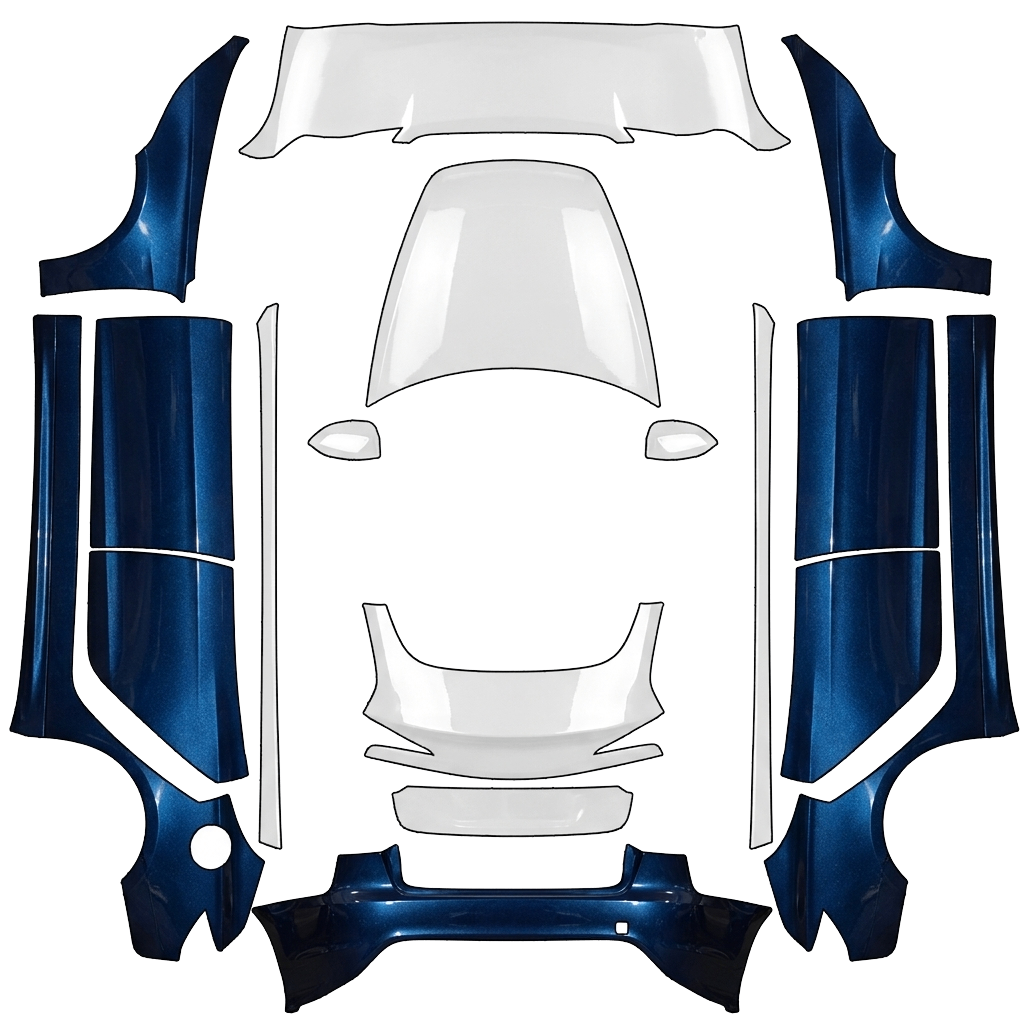 Model 3 Wrap Design - flat wrap PNG for Model 3 (2024+ Standard/Premium) Paint Shop