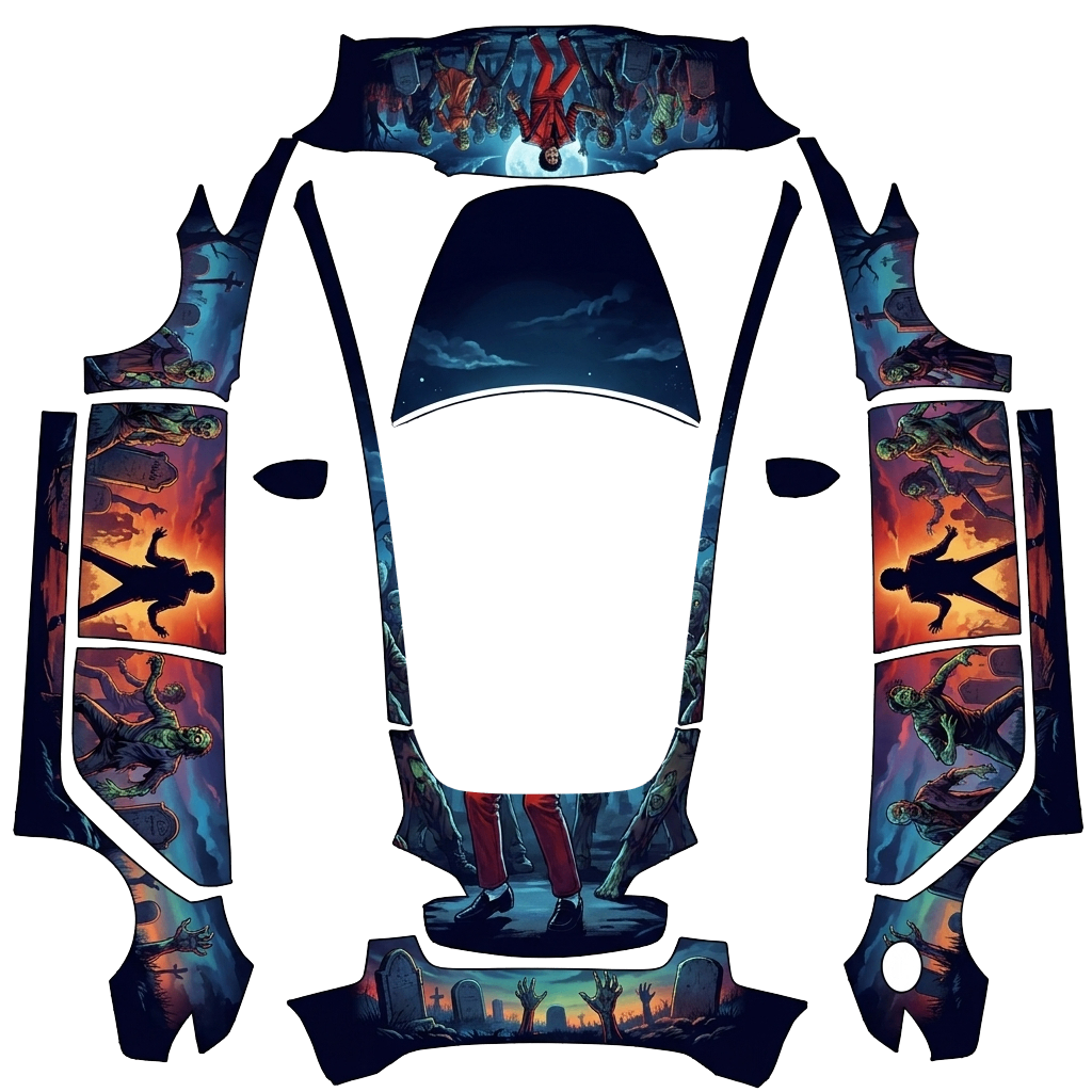 Model 3 Wrap Design - flat wrap PNG for Model 3 Paint Shop