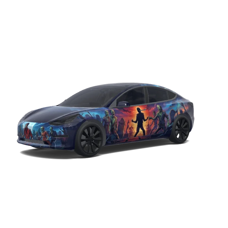 Tesla Model 3 custom wrap design