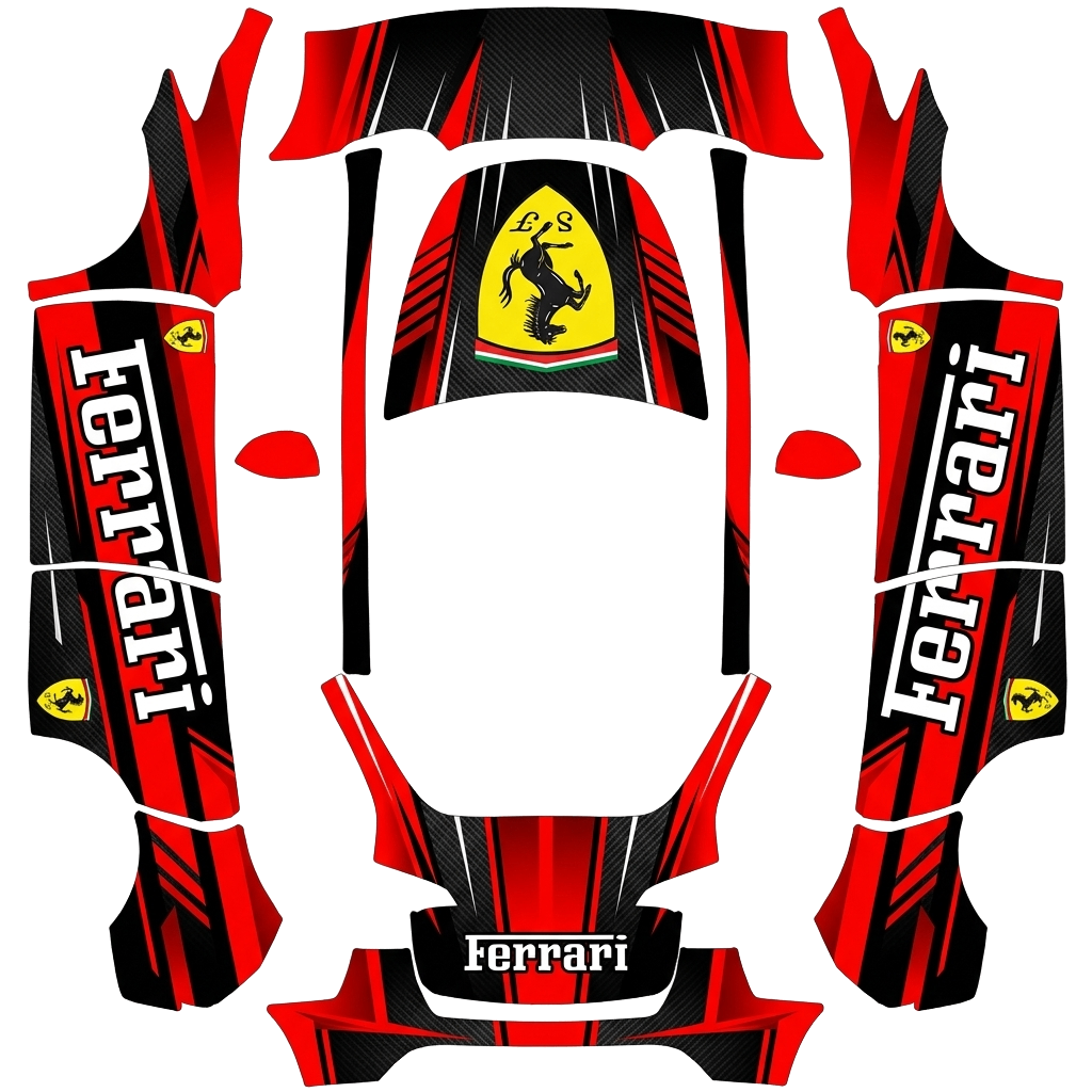 Model Y-folieringsdesign - flat wrap PNG for Model Y Paint Shop