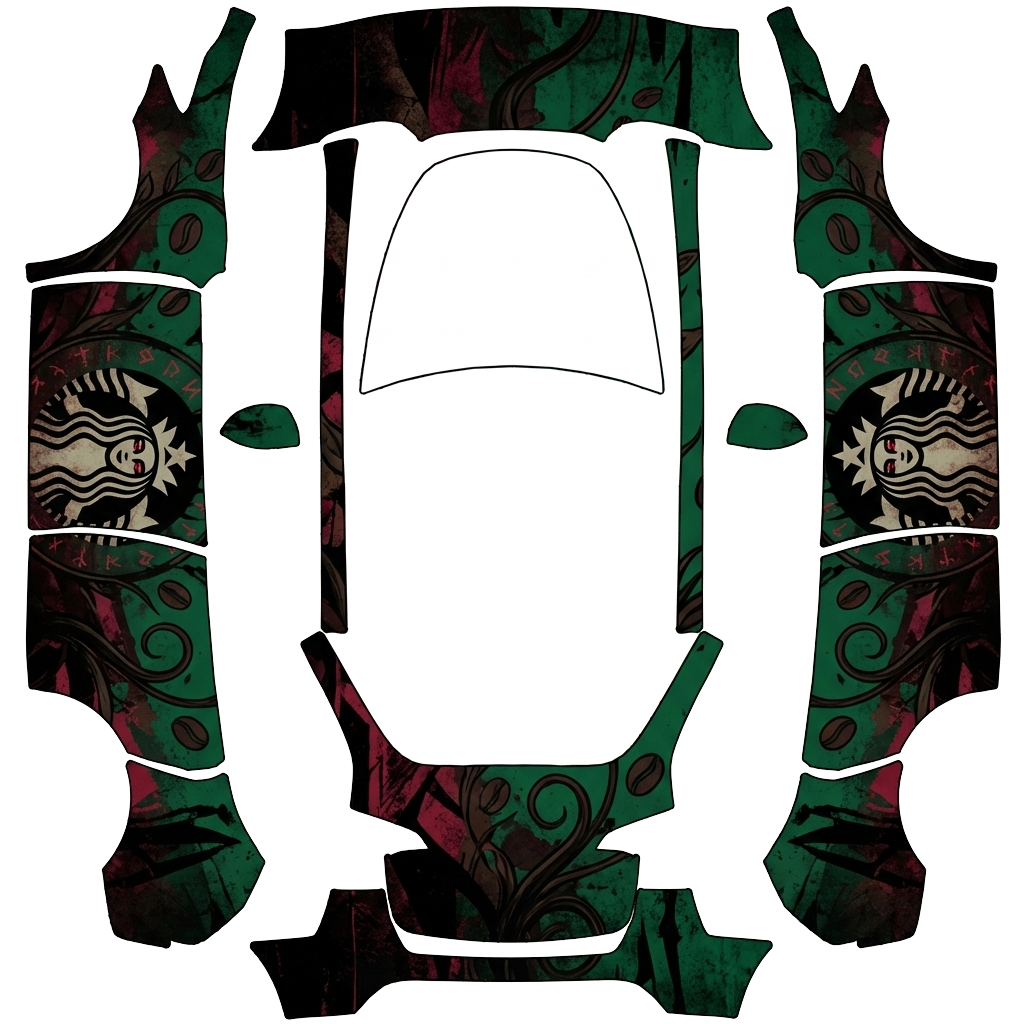 Model Y Wrap Design - flat wrap PNG for Model Y Paint Shop