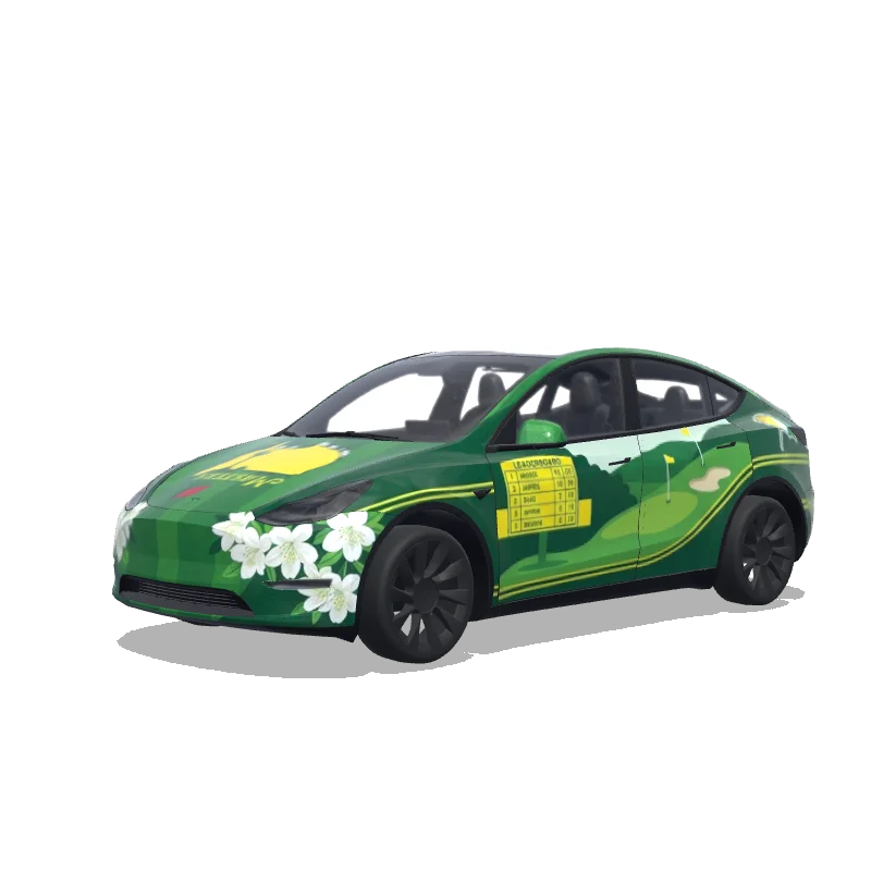 Tesla Model Y custom wrap design