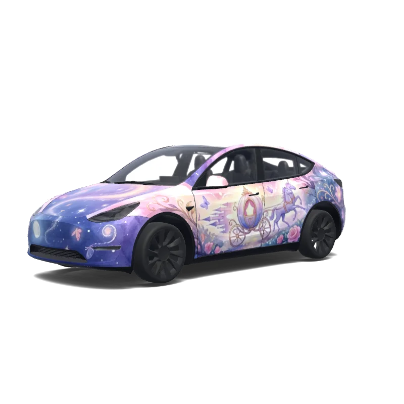 Tesla Model Y custom wrap design