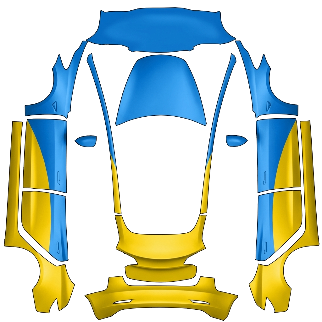 Model 3 Wrap Design - flat wrap PNG for Model 3 Paint Shop