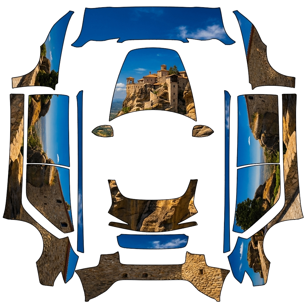 Model 3 Wrap Design - flat wrap PNG for Model 3 (2024+ Standard/Premium) Paint Shop