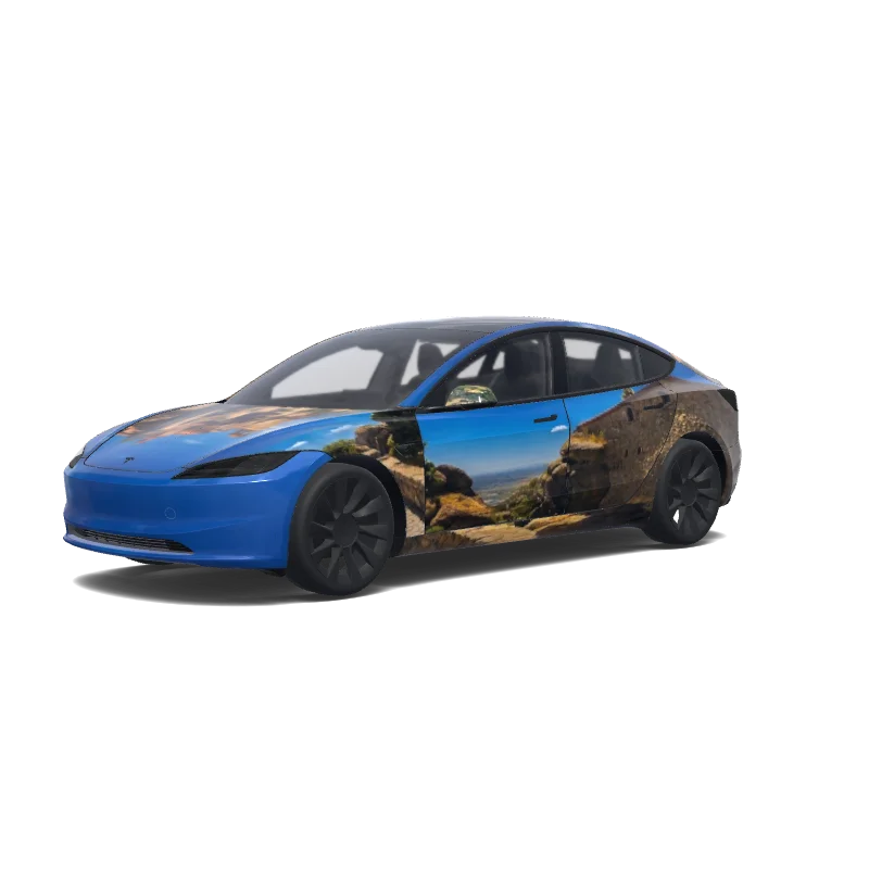 Tesla Model 3 (2024+ Standard/Premium) custom wrap design